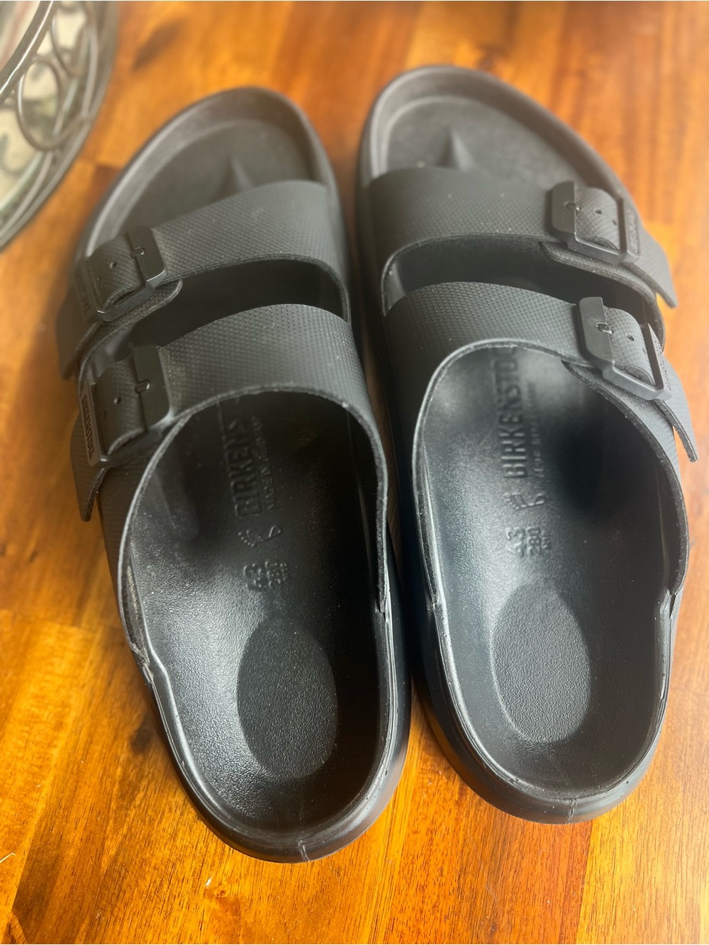 Birkenstock Men’s Mogami Terra Black Two-Strap Slide Sandals - Picture 3 of 6